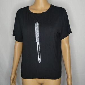 Front Row Shop Butter Knife Graphic T Shirt Tee Lg